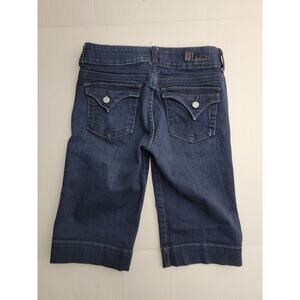 Kut From The Kloth Jean Shorts Womens Sz 4 Jort Stretch Dark Wash Flap Pockets